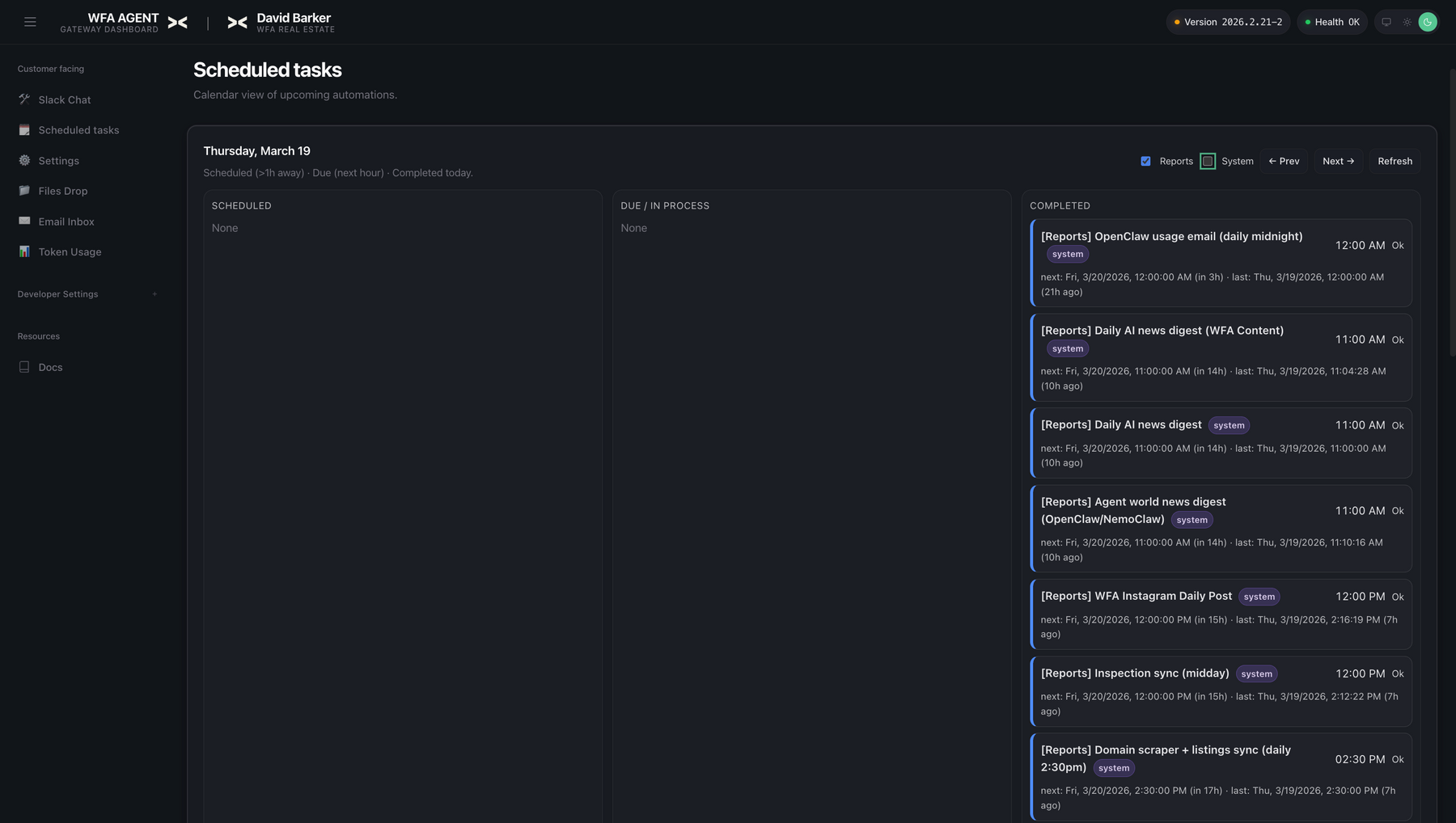 Desktop Web UI Dashboard